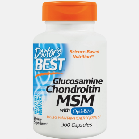 Glucosamine Chondroitin MSM with OptiMSM – 360 cápsulas – Doctor’s Best