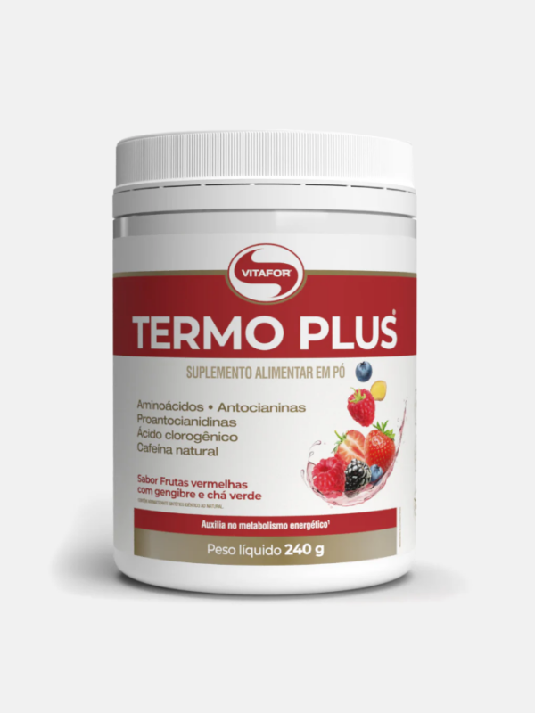 Termo Plus Frutos Vermelhos Gengibre Chá Verde - 240g - Vitafor