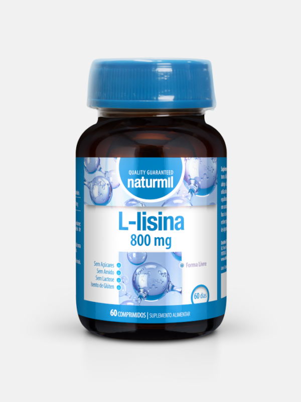 L-Lisina 800 mg - 60 comprimidos - Naturmil