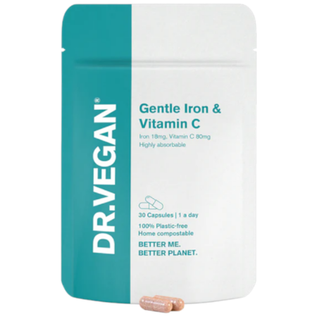 Gentle Iron & Vitamin C – 30 cápsulas – DR.VEGAN