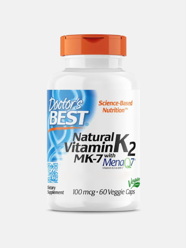 Vitamin K2 MK-7 with MenaQ7 100mcg - 60 veggie caps - Doctor's Best