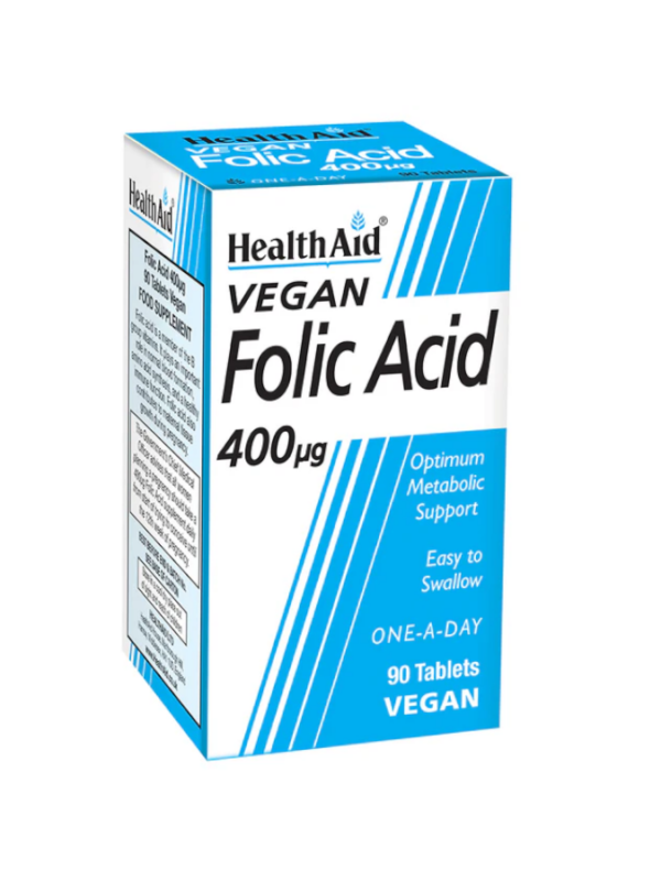 Folic Acid 400µg - 90 comprimidos - Health Aid