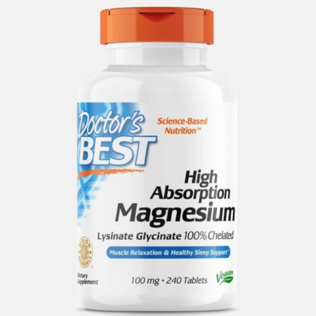 High Absorption Magnesium 100mg – 240 comprimidos – Doctor’s Best