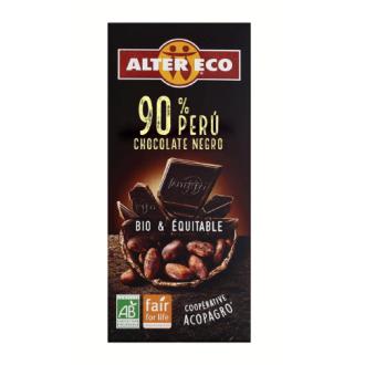 CHOCOLATE NEGRO 90%  Peru 100gr. BIO