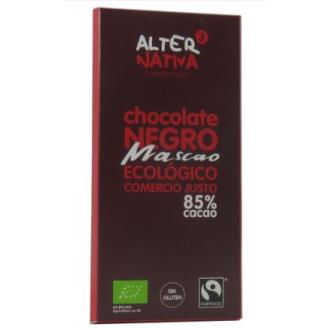 CHOCOLATE 85% CACAO mascao 80gr. ECO