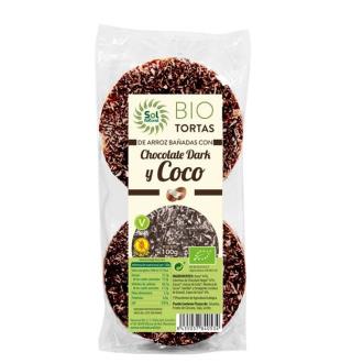 TORTAS DE  ARROZ con chocolate negro coco 100gr BI
