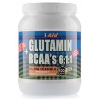 GLUTAMIN + BCAA sabor limon 500gr.